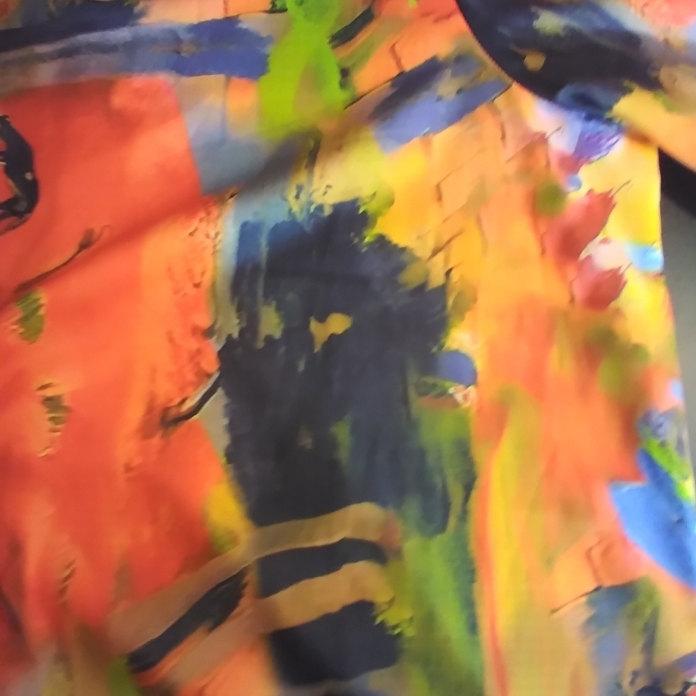 Vintage Vibrant Multicolor Dress Size XXL Boho Artsy Loungewear Beachy Hippie - Picture 4 of 7